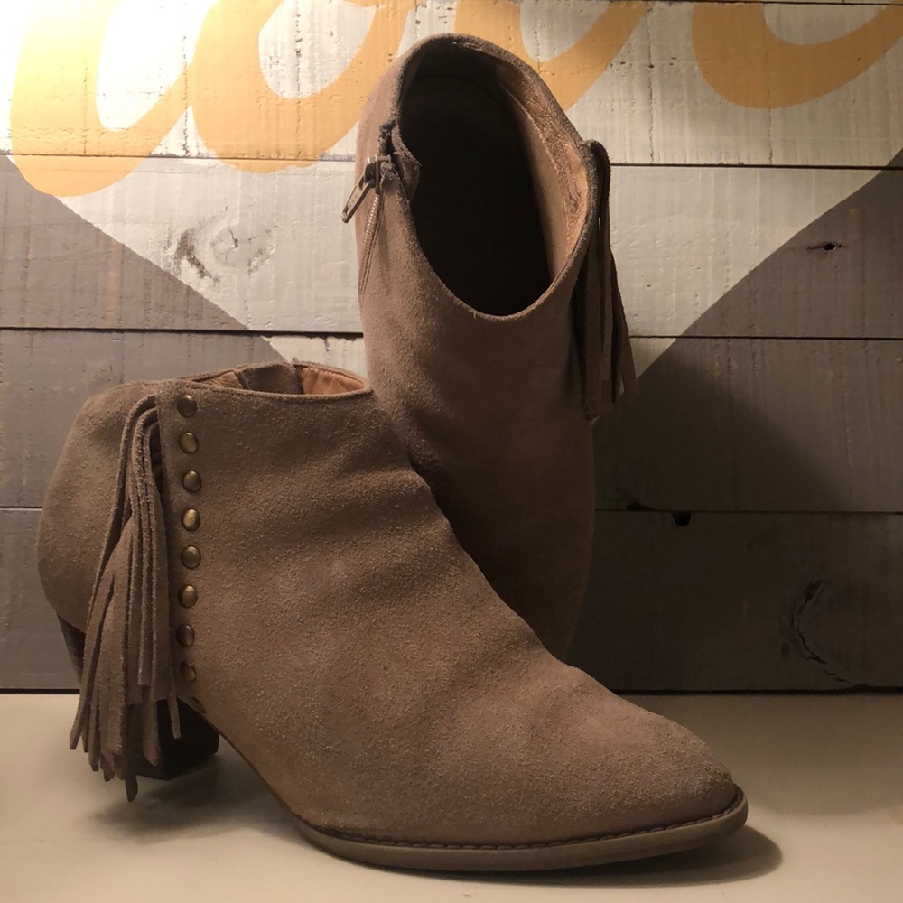 Vionic Fringe Ankle Boots